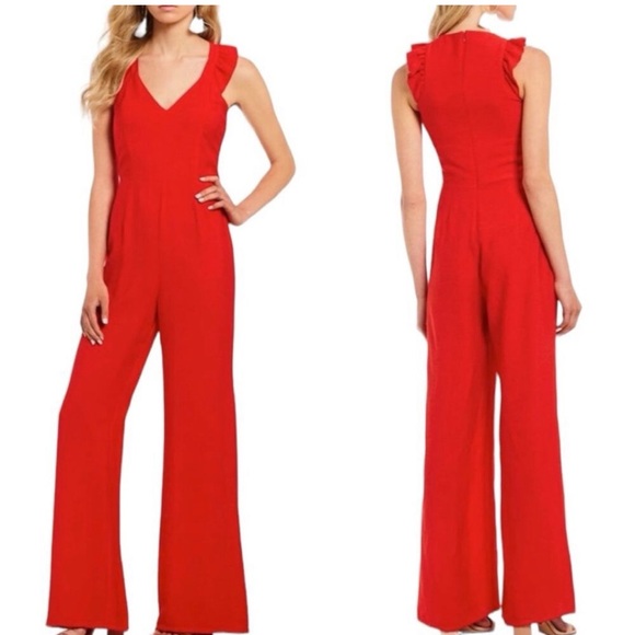 ❤️❤️Sugarlips size large EUC Elegant Red Jumpsuit ❤️❤️ - Picture 3 of 6